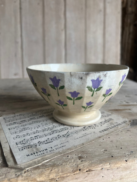 French Cute Floral Stencil Cafe au Lait bowl