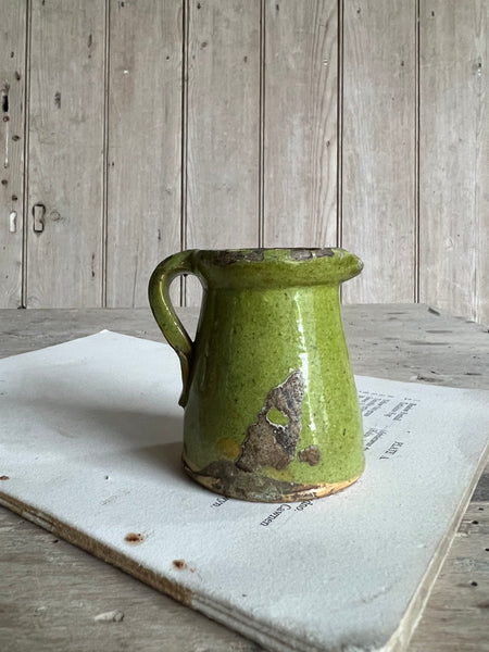 Mini Vintage French Green Jug