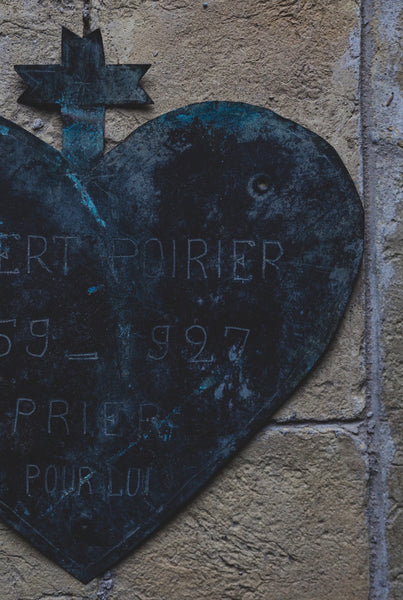 Vintage French Rustic Memorial Heart