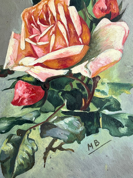 French Floral Oil Painting