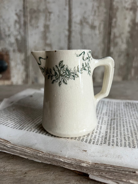 Small Vintage French Transfer Jug