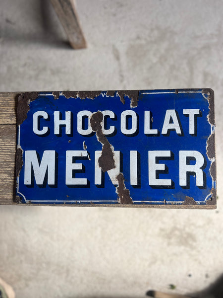 Original Chocolat Menier Enamel Sign