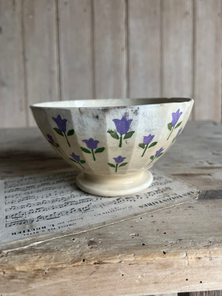 French Cute Floral Stencil Cafe au Lait bowl