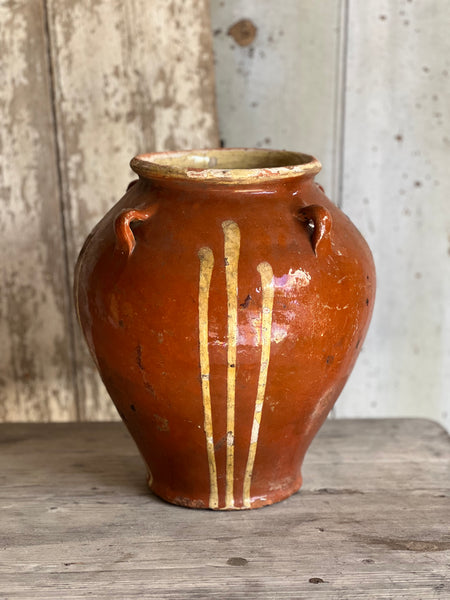 Rustic Glazed Earthenware Pot