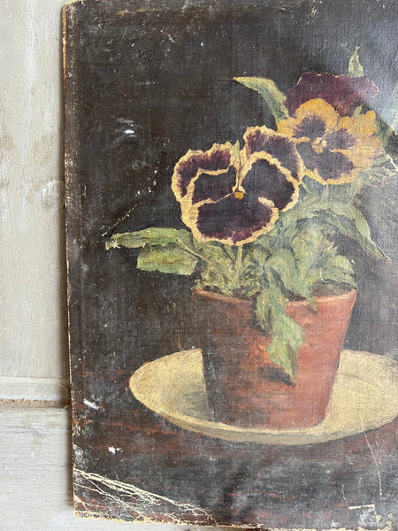 Beautiful Vintage Floral on Board