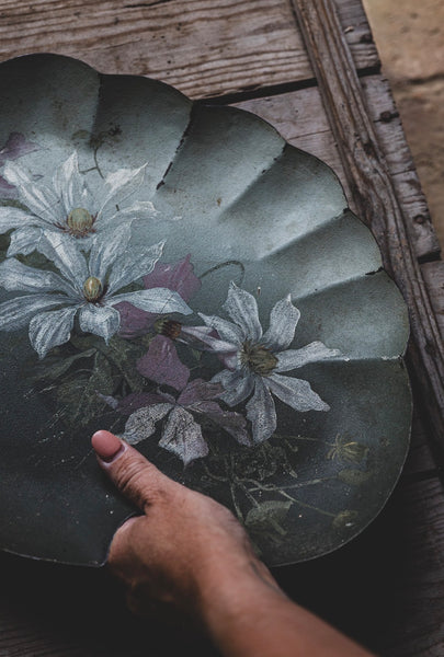 Hand Painted Metal Tray