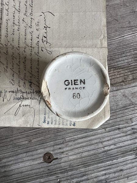 Beautifully Labelled Aged Crazed Gien Crock