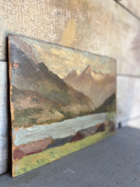 French Landscape Oil on Board