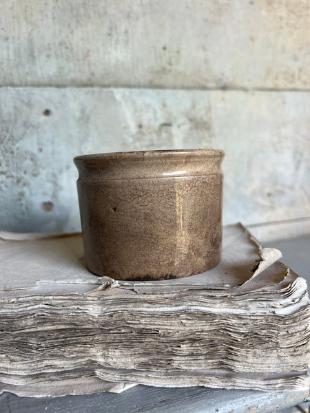 Small Buttery Antique Confiture Pot