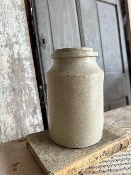 French Vintage Stoneware Preserves Jar