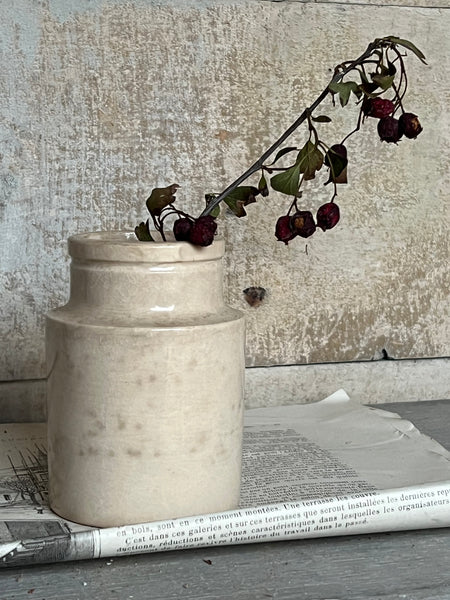 Antique Stoneware Cream Jar