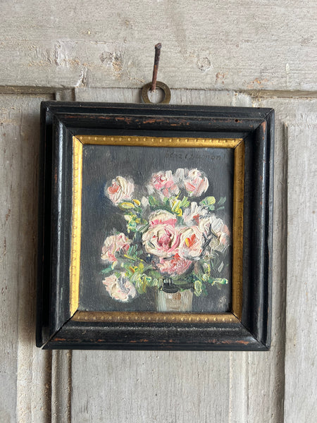 Small Framed Floral Oil Painting