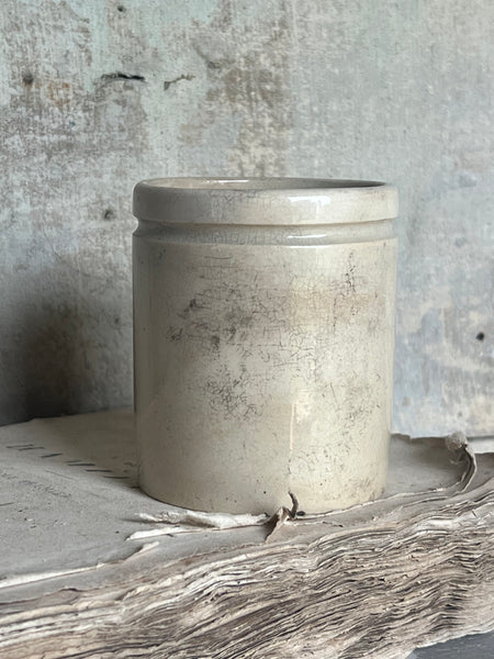 Crazed Antique Confiture Pot