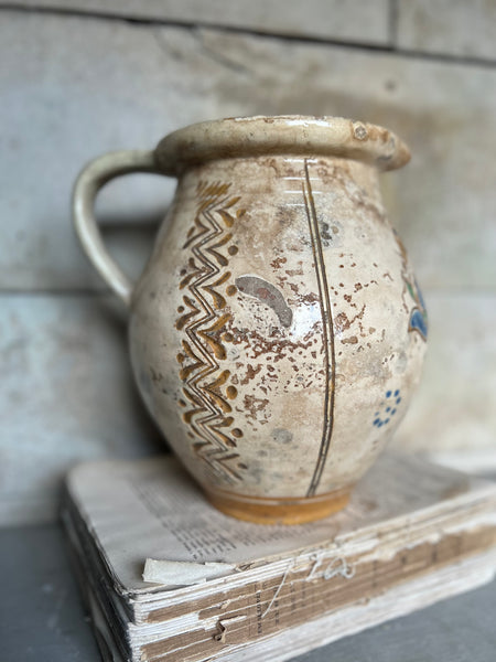 Vintage French Floral Pot