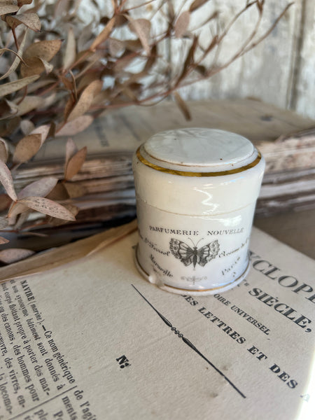 French Vintage Pharmacy Lidded Pot