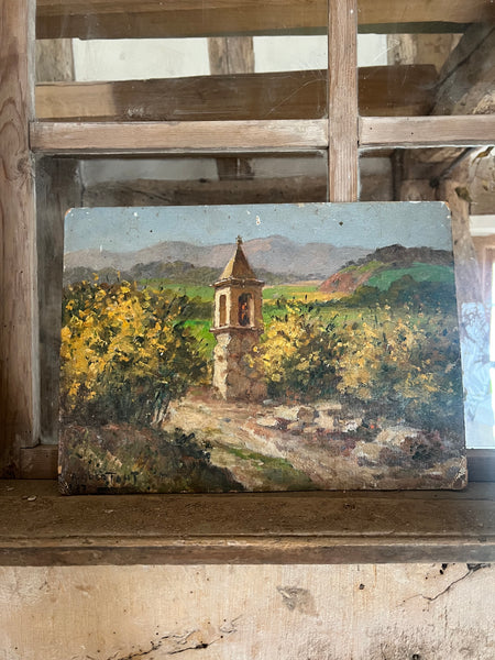 French Vintage Landscape Painting