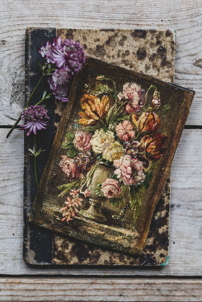 Small Floral Painting On Board