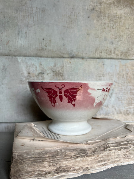 Butterfly Stencilled Cafe Au Lait