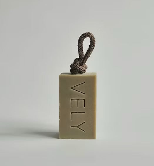 Dead Sea Clay Natural Handmade Soap On A Rope "Sea Meditation"