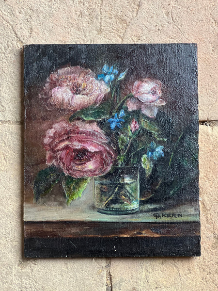 Beautiful French Floral Oil Painting