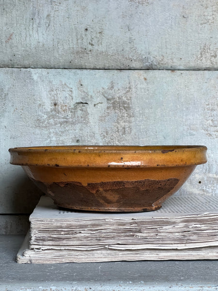 Antique Medium Earthenware Bowl from Provence