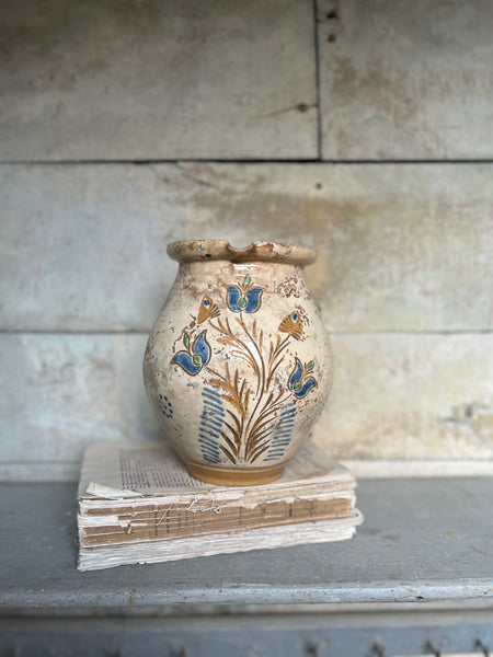 Vintage French Floral Pot