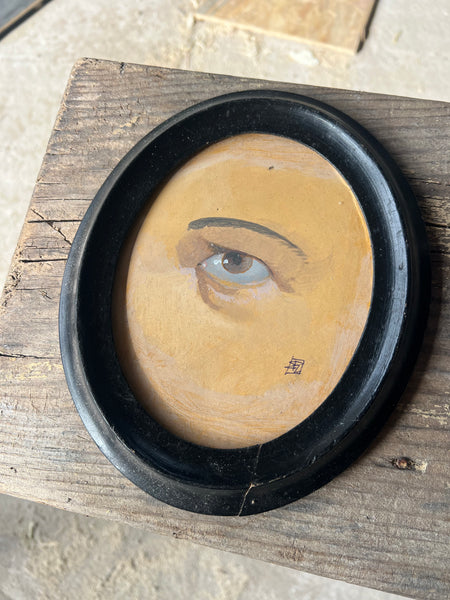 Antique Large French Eye Painting