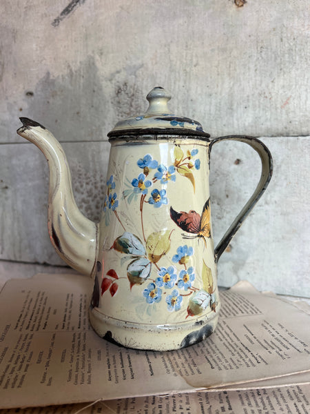 Enamel Vintage French Coffee Pot