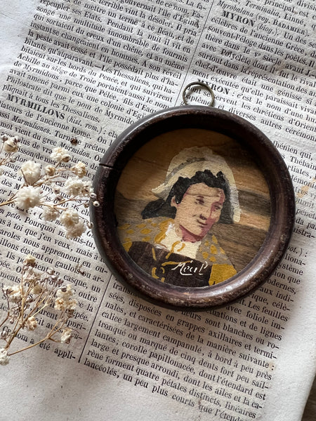 Framed Vintage French Portrait