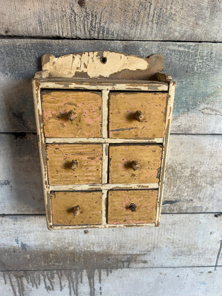 Vintage French Chippy Paint Drawers