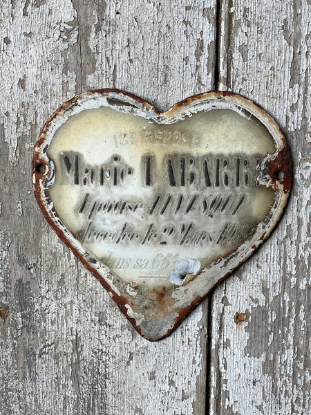 Vintage French Rustic Memorial Heart