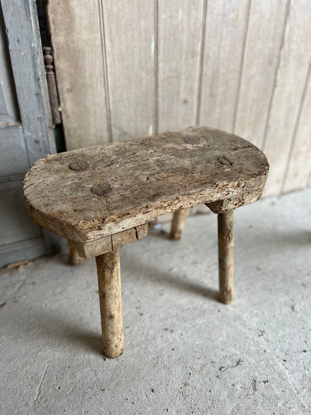 Little Vintage Rustic French Stool