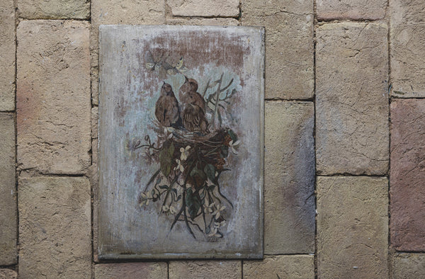 Antique Bird Painting 1894