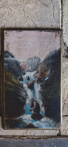 Antique Waterfall Painting