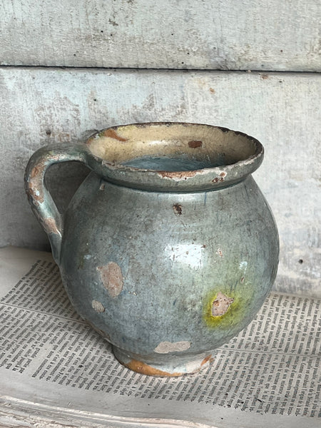 French Vintage Chippy Earthenware Pot