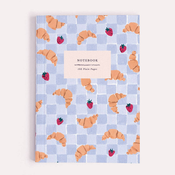 Croissant Cafe Notebook | Blank Page Journal | Notebooks