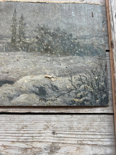 1951 M Poncelet French Landscape Oil Painting
