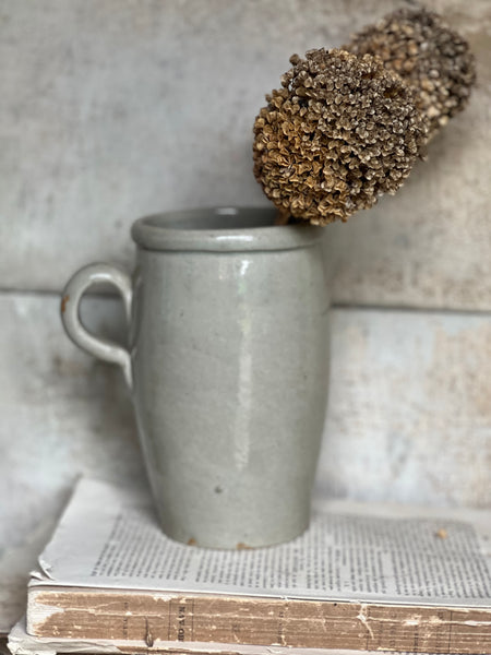 Vintage French Handled Stoneware Pot