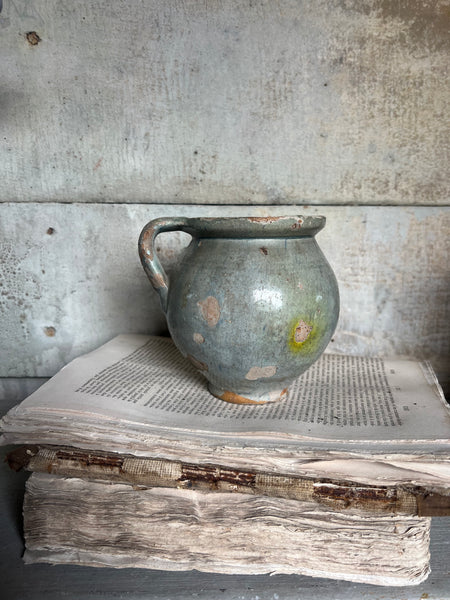 French Vintage Chippy Earthenware Pot