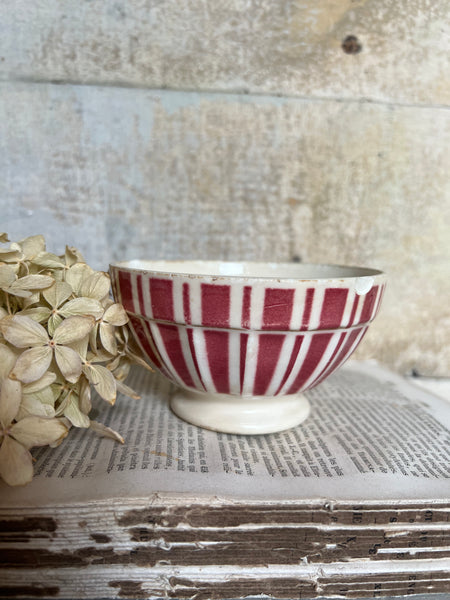 French Digoin Gorgeous Striped Cafe Au Lait