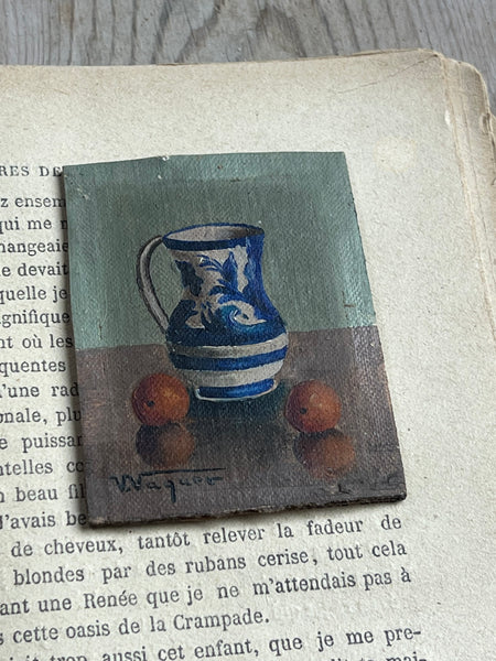 Miniature French Oil Painting