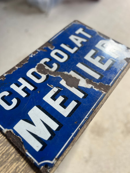 Original Chocolat Menier Enamel Sign