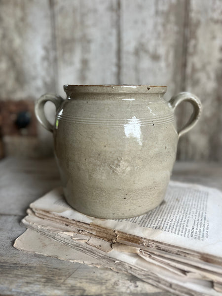 Lidded French Handled Confit Jar Large