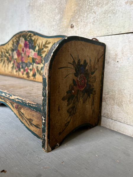 Antique hand painted shelf