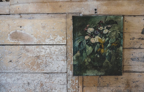 Dark Floral Oil on Canvas