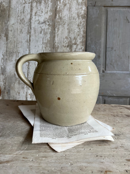 French Stoneware Handled Pot