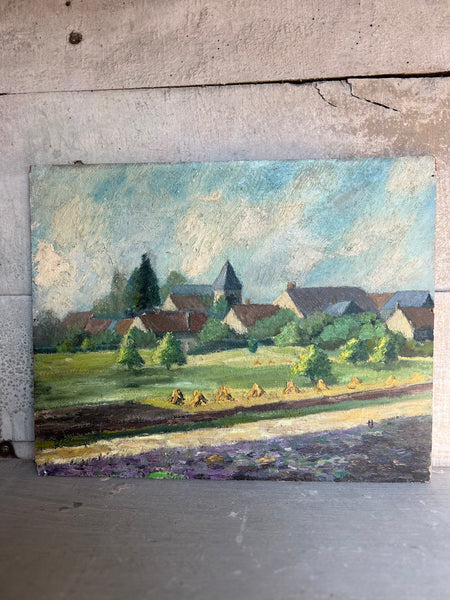 French Landscape Oil on Board