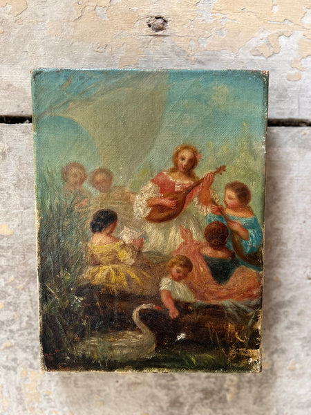 Antique French Oil on Canvas