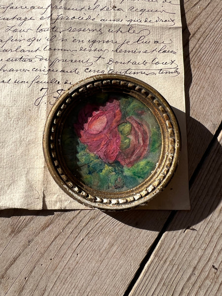 Small Framed Floral Oil Painting