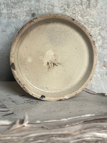 Crazed Antique Confiture Pot